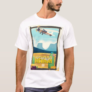 Camiseta Cartaz do viagem do estilo do vintage de Nevada