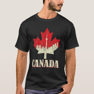 Camiseta Cartaz em Descanso Bandeira do Canadá Dia Orgulhos