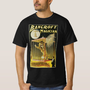 Camiseta Cartaz Mágico Vintage, Mágico Bancroft e Leão