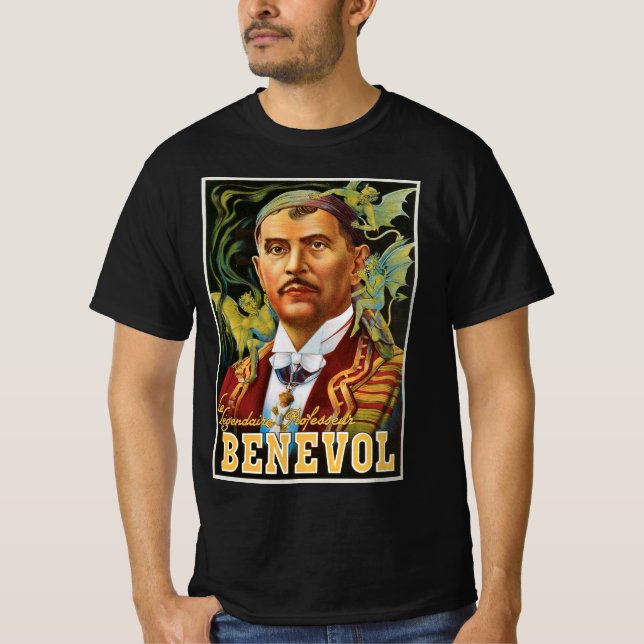 Camiseta Cartaz Mágico Vintage, Professor Benevol lendário (Frente)