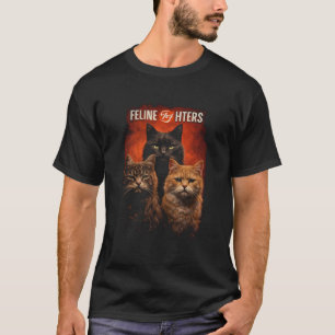 Camiseta Cartaz Paródia de Gatos Lutadores, Feline Fighters