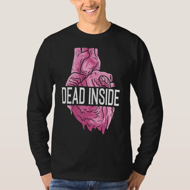 Camiseta Cartaz quebrado Emo do Coração Humano Anatômico do (Frente)