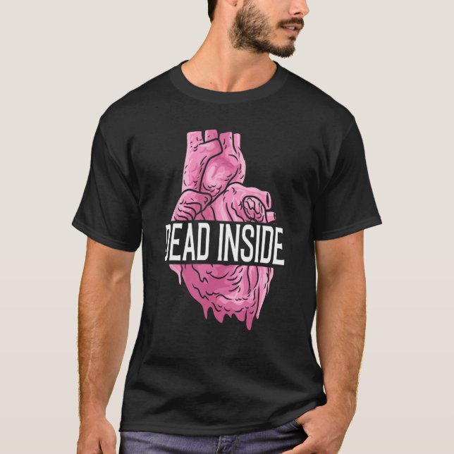 Camiseta Cartaz quebrado Emo do Coração Humano Anatômico do (Frente)
