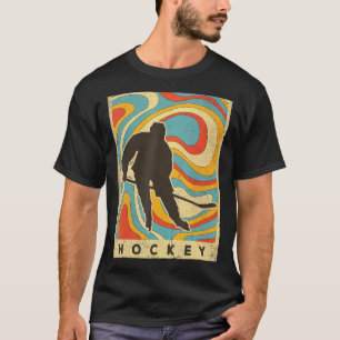 Camiseta Cartaz Retro do Esporte de Hóquei no Gelo Vintage