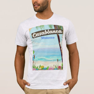Camiseta Cartaz vintage romântico de Casablanca Marrocos