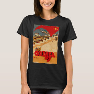 Camiseta Cartaz Vintage Soviético Odessa Ucrânia Cccp Ussr