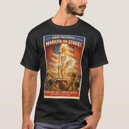 Camiseta Cartaz Vintage "Turnê USO" de Marilyn