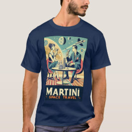 Camiseta Cartazes de Viagens Espaciais da Tripulação de Voo
