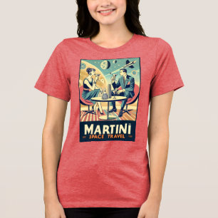 Camiseta Cartazes de Viagens Espaciais da Tripulação de Voo