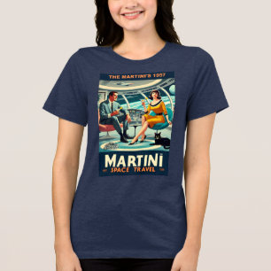 Camiseta Cartazes de Viagens Espaciais Martini de 1957