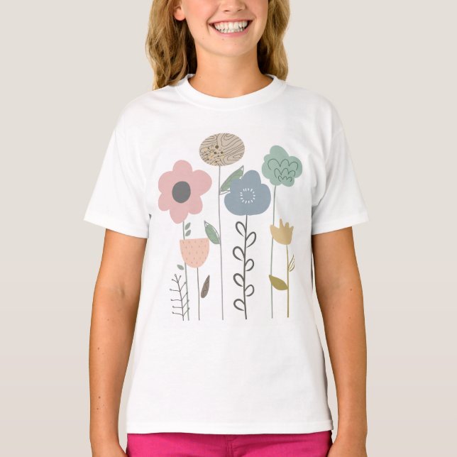 Camiseta Carteira Boho Floral Abstrato (Frente)