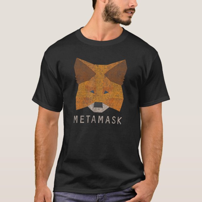 Camiseta Carteira De Criptografia Segura Metamask Fox Para  (Frente)