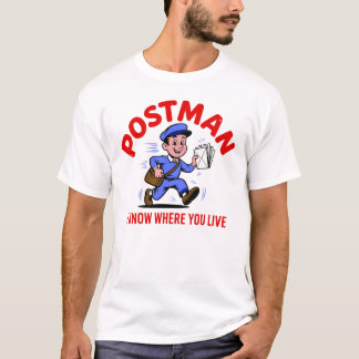 Camiseta Carteiro - Eu Sei Onde Você Mora