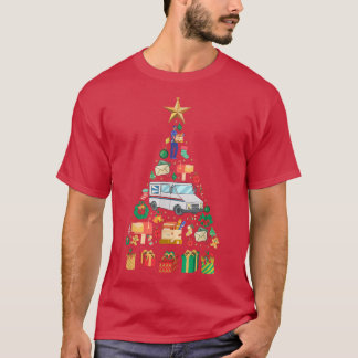 Camiseta Carteiro Festivo Xmas Tree Design