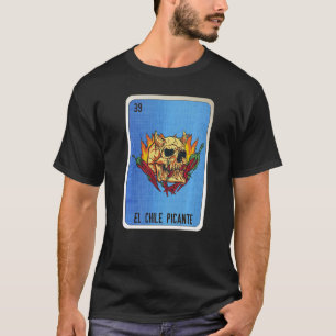 Camiseta Cartelas de Bingo da Loteria de Gírias Mexicanas E