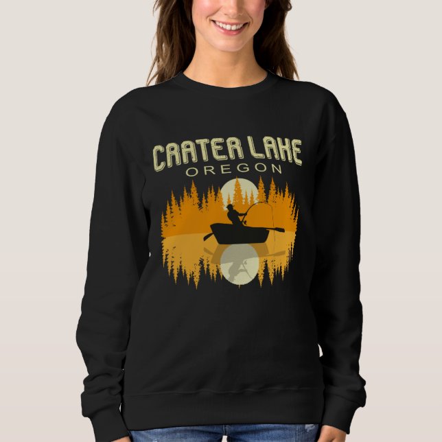 Camiseta Carter Lake Oregon  USA Life and Fishing 80s Retro (Frente)
