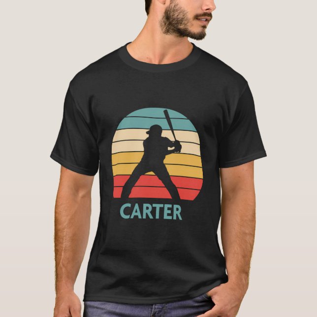 Camiseta Carter Name Gift Personalizado Baseball (Frente)