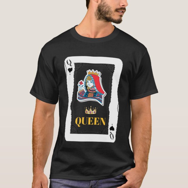 Camiseta Cartões Black Heart Blackjack Cards Poker (Frente)