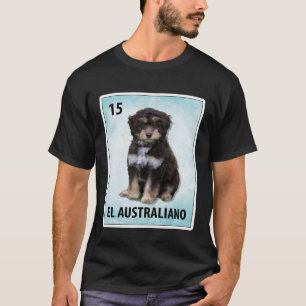 Camiseta Cartões de Aussiedoodle mexicanos El Australiano