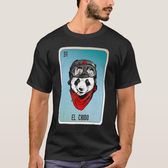 Camiseta Cartões de Bingo da Loteria do El Chido Mexicano S (Frente)