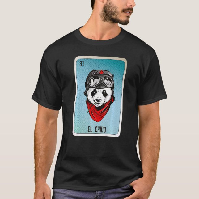 Camiseta Cartões de Bingo da Loteria do El Chido Mexicano S (Frente)