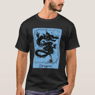 Camiseta Cartões de Dragões Místicos Cartões de Cartões Tar