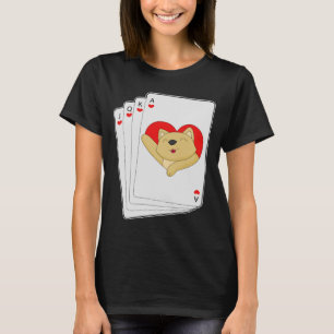 Camiseta Cartões de Poker Cat