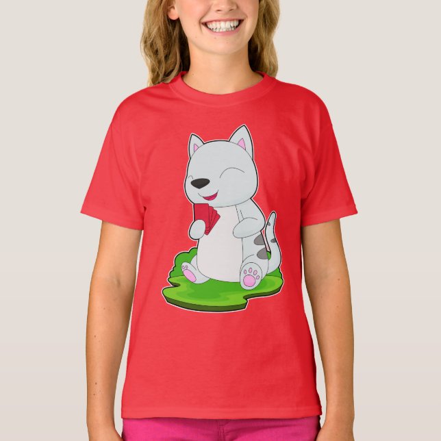 Camiseta Cartões de Poker Cat (Frente)