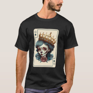 Camiseta Cartões De Poker Rainha De Espadas Gama Gafetiva