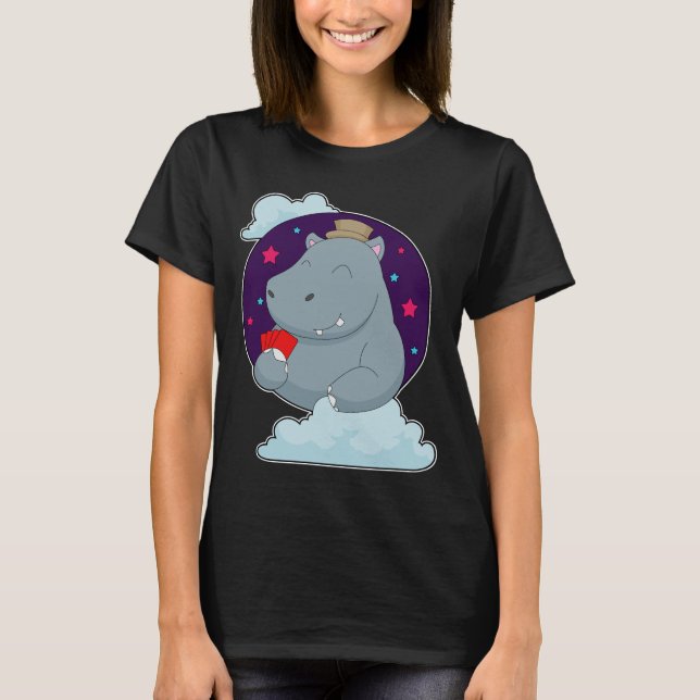 Camiseta Cartões de pôquer Hippo (Frente)