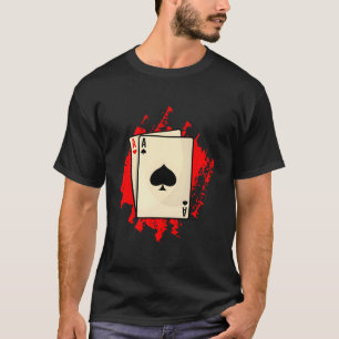 Camiseta Cartões de pôquer Jogador de pôquer do bolso