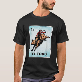 Camiseta Cartões de Rodeio de Touro Mexicano El Toro