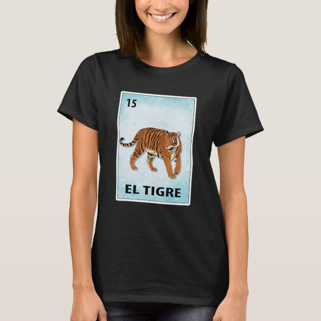 Camiseta Cartões de Tigre mexicanos El Tigre (Frente)