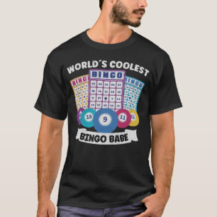 Camiseta Cartões do jogo Vovó Bingo Player Bingo Cartões