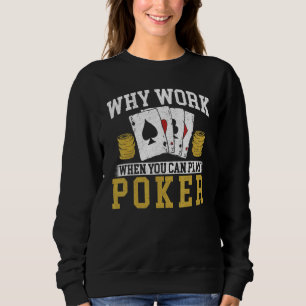 Camiseta Cartões Poker Vintage Por Que Trabalham Quando Voc