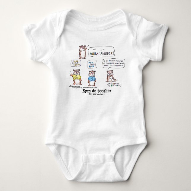 Camiseta Cartografia Abrahamster Engraçado Bebê (Frente)