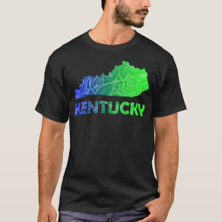 Camiseta Cartografia colorida da mandala de Kentucky com te
