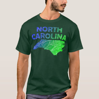 Camiseta Cartografia colorida da mandala norte com texto