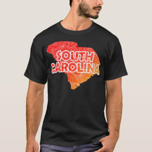 Camiseta Cartografia colorida da mandala sul com texto