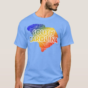Camiseta Cartografia colorida da mandala sul com texto