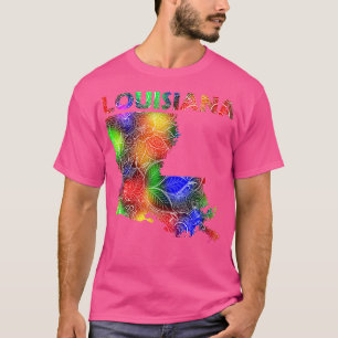 Camiseta Cartografia colorida de mandala com texto em multi