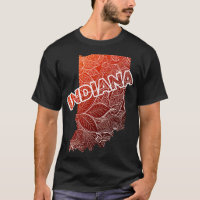 Cartografia colorida de mandala em Indiana com tex