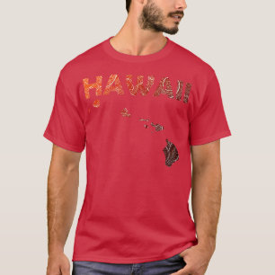 Camiseta Cartografia colorida de mandala no Havaí com texto