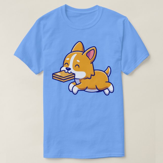 Camiseta Cartografia da caixa de papagaio de corgi (Frente do Design)