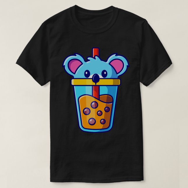 Camiseta Cartografia da Taça de Chá de Leite de Koala (Frente do Design)