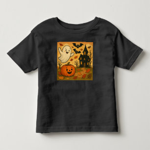 Camiseta Cartografia de abóbora-fantasma do Dia das Bruxas