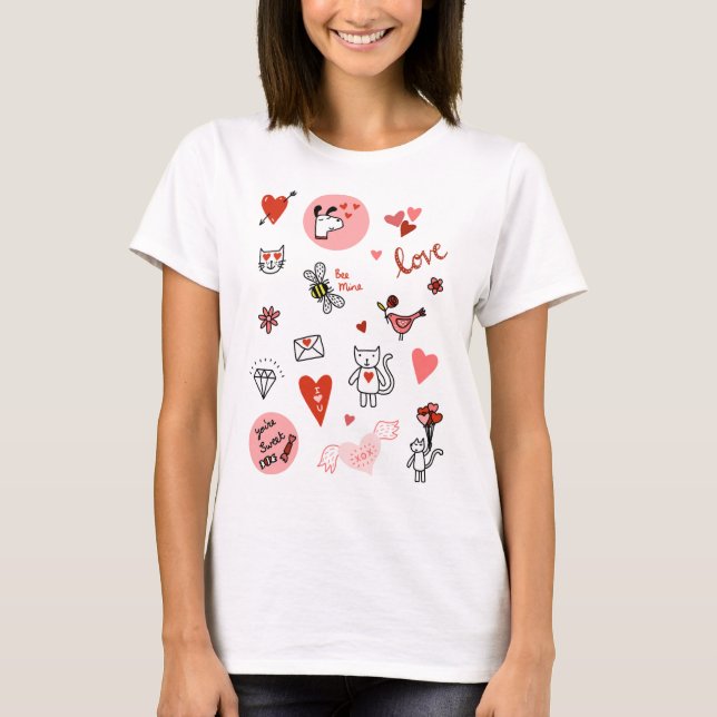 Camiseta Cartografia de Amor de Gato Bonito (Frente)