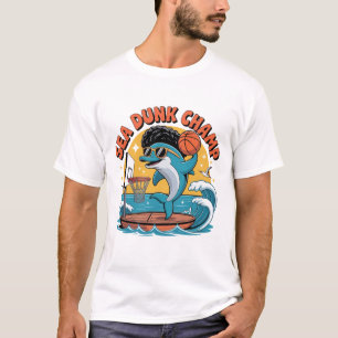 Camiseta Cartografia de basquetebol de Dolphin Dunking, Ret