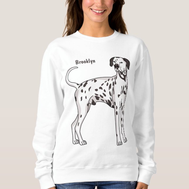 Camiseta Cartografia de cão Dalmaciano (Frente)