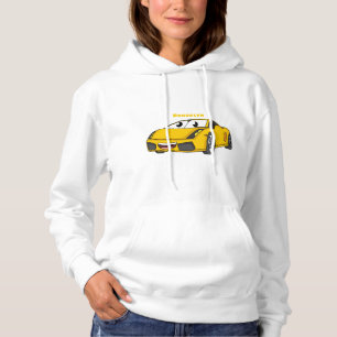 Camiseta Cartografia de carro esportivo amarelo e bonito